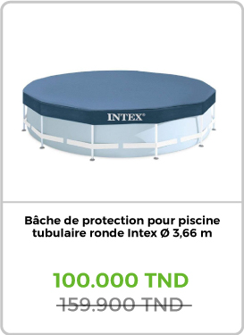 Bâche de protection pour piscine tubulaire ronde Intex Ø 3,66 m - Accessoires piscines