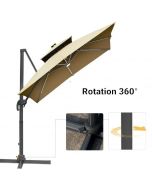 ESPACE HOME - parasol garden led 3*3 m