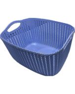 Panier à linge -tresse- Bleu
