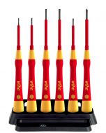 Jeu de tournevis de précision PicoFinish® electric Fente, Phillips 7 pcs y compris étui WIHA