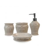 Set de salle de bain- Beige- 4 pièces - Céramique