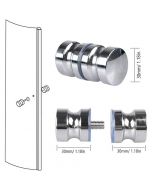 Poignées de Porte de Douche inox - Alluminox+
