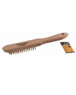 Brosse métallique manche en bois 4 lignes 410103 - HOTECHE 