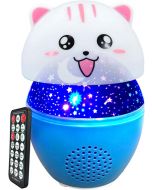 Lumière Musique Commandée en Forme de Petit Chat bleu