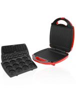 Appareil 4 En 1 Panini- Gaufre - Zouza - Maamoul 1400 W - rouge EST-1400.2 - Topmatic