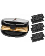 Appareil Multi-grill 3 en 1 - WA3670 - 800W - Noir & Inox - Clatronic