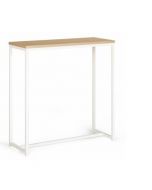 Console - bois mdf et Acier Blanc - L - l - H(80x30x80)cm