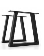 2 pièces Pieds de table - Acier Noir - L x H(60 x 72)cm,