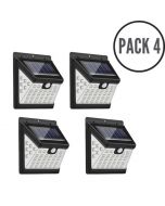 Lampe murale solaire 40 LED - Applique avec capteur de mouvement - Lot de 4