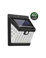 Lampe murale solaire 40 LED - Applique avec capteur de mouvement - Spot étanche avec sensor de lumière