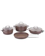 Batterie de Cuisine Browni - 7 Pièces - A2900 - Revêtement Volcanique - Korkmaz