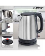 Bouilloire Électrique Bomann WKS6043CB - Inox - 1.7L