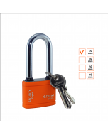 Cadenas couvert par plastique avec ANSE longue 30 mm orange - ANSE 30 ACEM
