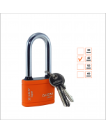 Cadenas couvert par plastique avec ANSE longue 40 mm orange - ANSE 40 ACEM