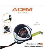 Mètre à ruban chromé 10 m Pro - ACEM