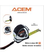 Mètre à ruban chromé 3 m Pro - ACEM