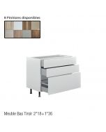 Meuble bas tiroir 2x8 + 1x36 CM - BRICO KITCHEN
