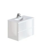 MEUBLE LOKE-VICTORIA 80 CM BLANC BRILLANT+LAVABO ROCA- MIBILBANHO+ROCA