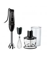 Mixeur plongeant - BRAUN Multiquick 5 MQ535 Sauce 3 en 1 - 600W Bol hachoir 0,5L - Verre Gradué 0,6L