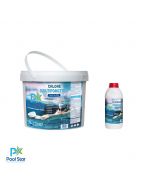 Pack startup piscine 2 - Chlore multifonction 5 Kg + Floculant 1 L - POOLSTAR