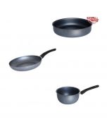 Pack batterie de cuisine COOKART - Granite - Bleu Gris