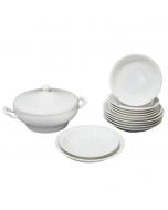 PACK05 - Plats de Service de table avec Soupière - 14 pièces - Blanc - Rak Porcelain