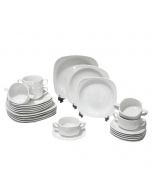 PACK11 - Plats de service de table en Porcelaine - 25 pièces Blanc - Rak Porcelain