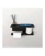 Porte papier Origo - ORG-PP3 - Inox - Noir