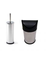 Ensemble poubelle à couvercle 3l et brosse pour salle de bain