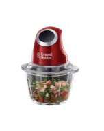 Mini hachoir - Desire - 200W - Bol en verre 1L - Rouge - Russell Hobbs