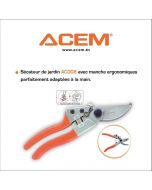 Sécateur de jardin AC008 orange 280770008 - ACEM