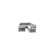 Salon de jardin de coin SOFPINCE Syphax - 5 places gris