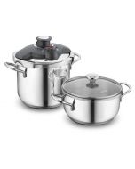Set Korkmaz ALİA Pressure Cooker Cocotte + Casserole - Inox A171 - Korkmaz