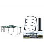 Structure métallique complète pour abri de voiture 4.20m x 2.90m modulable garantie 10 ans