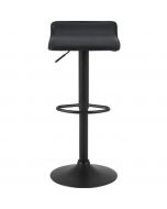 Tabouret de bar ROMAO - 41.5 cm x 41.5 cm x 65-87 cm - Noir 