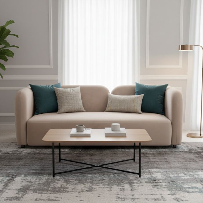 Canapé UNICO - 3 Places – Velours - Beige