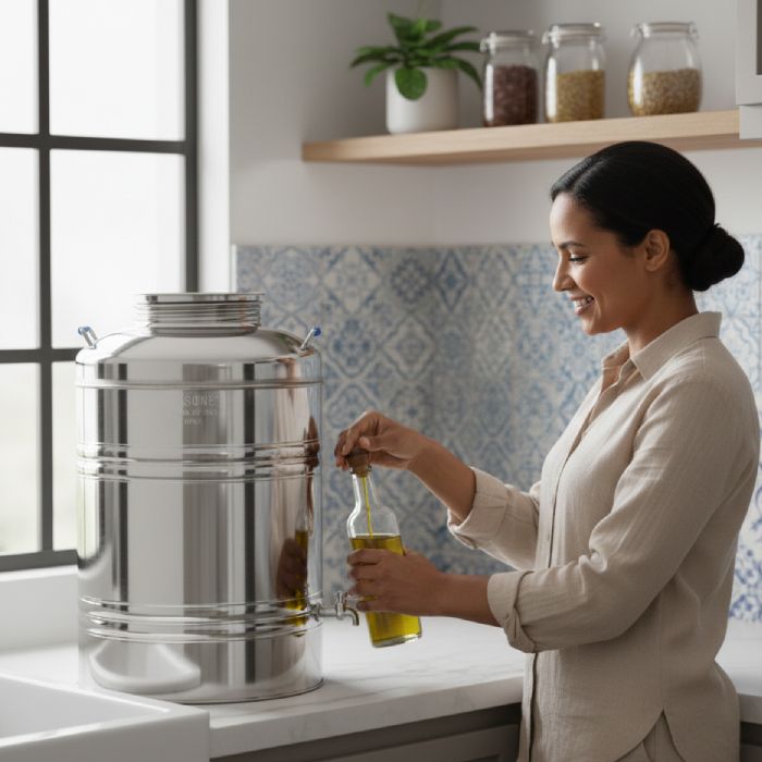 Citerne de huile d’olive Sansone - 100 L - Inox 18/10