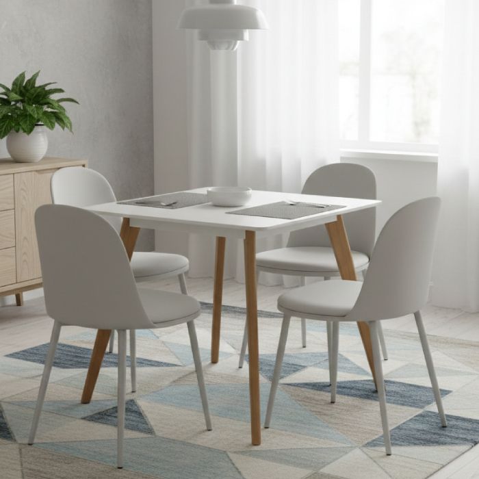 Ensemble table à manger – MDF stratifié – 80x80 Cm