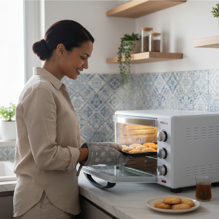 Four Électrique Biolux – 45L – Chaleur Tournante – Gris