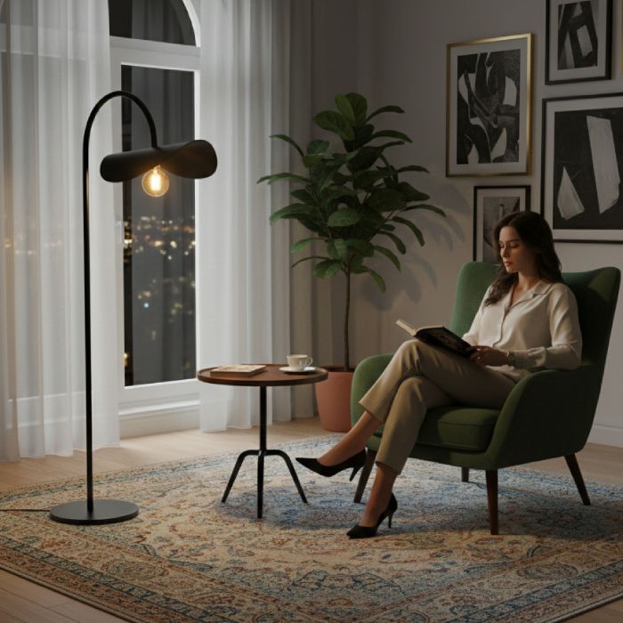 Lampadaire Petal Lamp – 170 cm – Noir