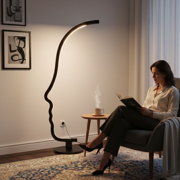 Lampadaire Vis-à-Vis – 180 × 80 cm - Bois Massif