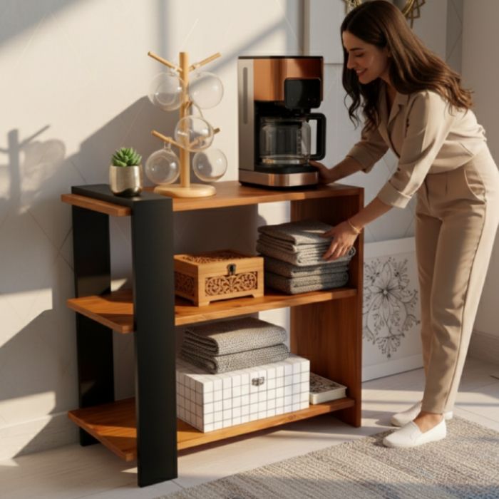 Meuble de Rangement - Bois - 80 × 35 × 85 cm