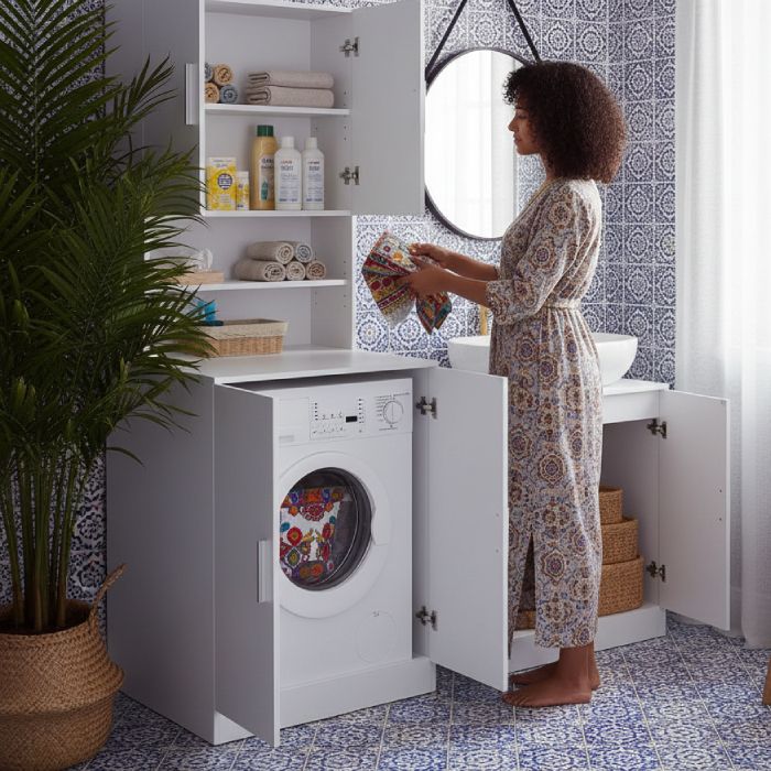 Meuble Machine à Laver - MDF Stratifié – 70×70×180 cm