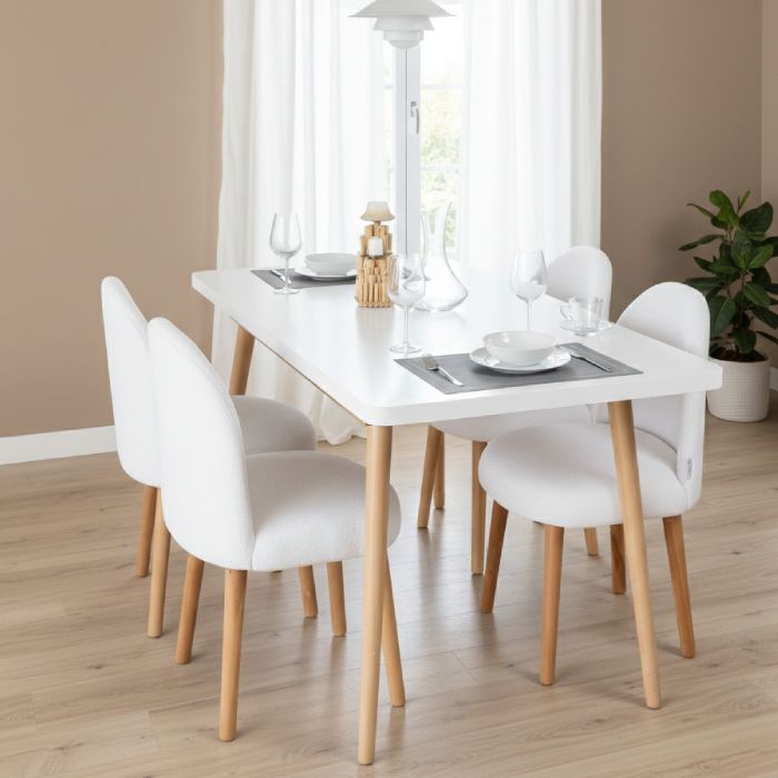 Table Extensible LEENA - MDF Stratifié - Blanc