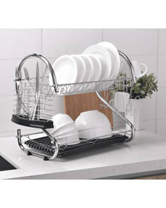 Egouttoir Vaisselle - 2 couches Forme S - 45 x 11 x 26 cm 