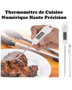 Thermomètre de Cuisine Numérique Haute Précision – Idéal pour Viande, BBQ, Pâtisserie et Liquides – Lecture Instantanée
