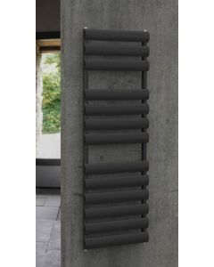 SÈCHE SERVIETTE 120/50 ALUMINIUM NOIR MEZZALUNA-12050NRMEZ