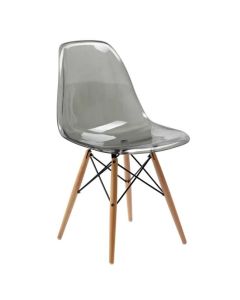 ESPACE HOME - chaise scandinave transparente-noir