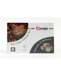 SOMAGIC - Allume BBQ x32 cube 100% naturel
