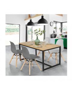 Table à manger rectangle 4P  - Acier - MDF - L x l x H(110 x 80 x 74)cm